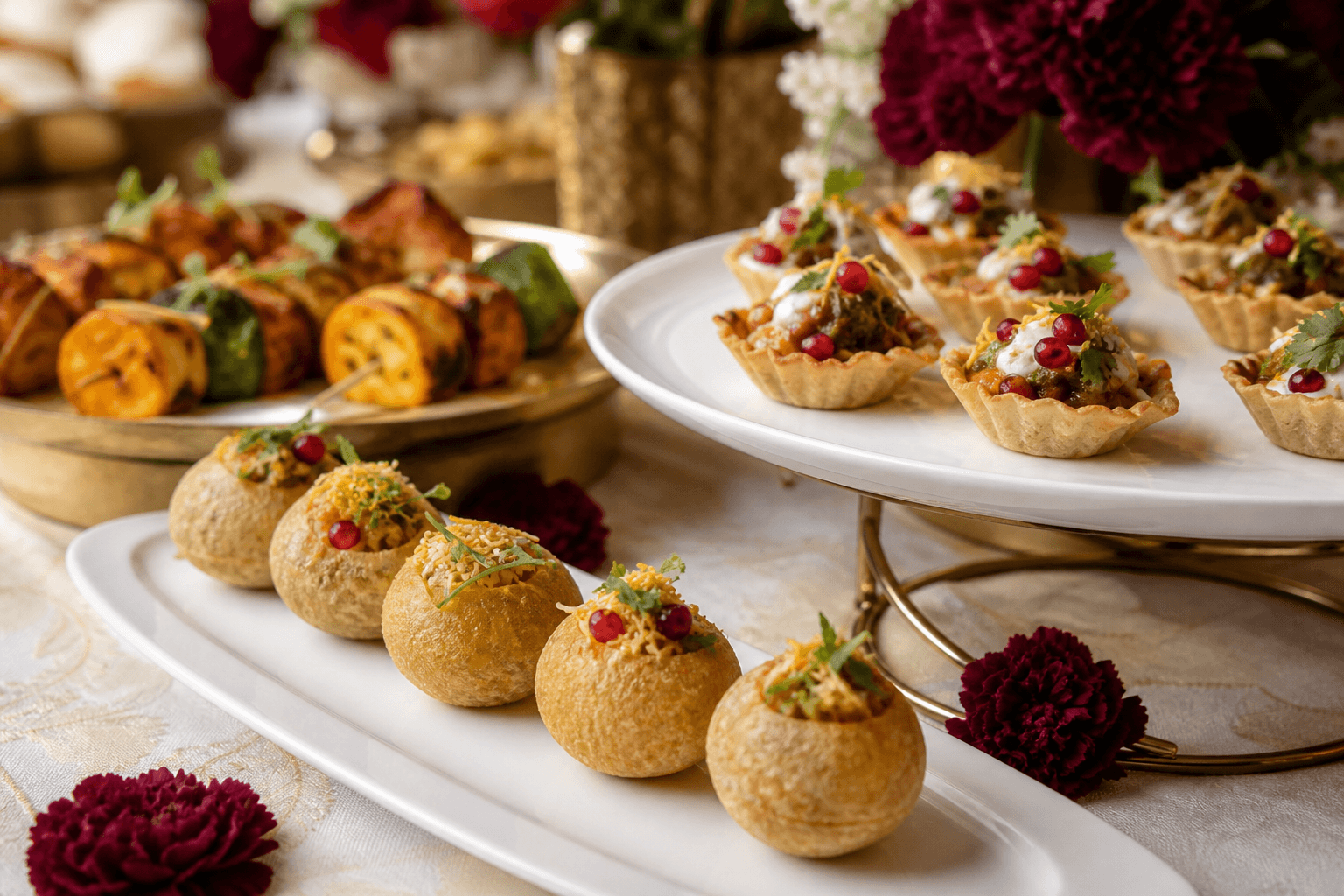 Vegetarian buffet for religious event